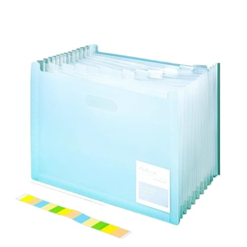 ZHOUXYFDC Dokumentenbox Schreibtisch-Dateiordner, Dokument-Papier-Organizer, Aufbewahrungshalter, mehrschichtige Erweiterungsbox, Schule, Büro, Schreibwaren, Heimorganisation(B-Bule) von ZHOUXYFDC