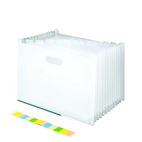 ZHOUXYFDC Dokumentenbox Schreibtisch-Dateiordner, Dokument-Papier-Organizer, Aufbewahrungshalter, mehrschichtige Erweiterungsbox, Schule, Büro, Schreibwaren, Heimorganisation(B-transparent) von ZHOUXYFDC