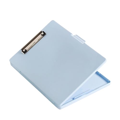 ZHOUXYFDC Dokumentenbox Tragbare A4-Klemmbretter, Dateiordnerbox, stabiles Plattenclip-Design, multifunktional zur effizienten Papieraufbewahrung for Studentenwerkzeuge(Blue) von ZHOUXYFDC