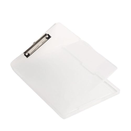 ZHOUXYFDC Dokumentenbox Tragbare A4-Klemmbretter, Dateiordnerbox, stabiles Plattenclip-Design, multifunktional zur effizienten Papieraufbewahrung for Studentenwerkzeuge(Clear) von ZHOUXYFDC
