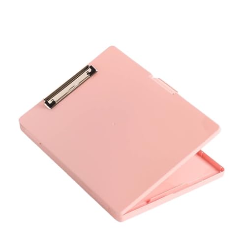 ZHOUXYFDC Dokumentenbox Tragbare A4-Klemmbretter, Dateiordnerbox, stabiles Plattenclip-Design, multifunktional zur effizienten Papieraufbewahrung for Studentenwerkzeuge(Pink) von ZHOUXYFDC