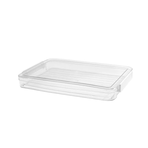 ZHOUXYFDC Dokumentenbox Transparente A4-Aufbewahrungsbox, tragbarer Kunststoff, große Kapazität, Aufbewahrungskoffer for Dokumente, Schreibwaren, Schmuck, Schule, Zuhause, Bürobedarf(34x23.5x4cm) von ZHOUXYFDC