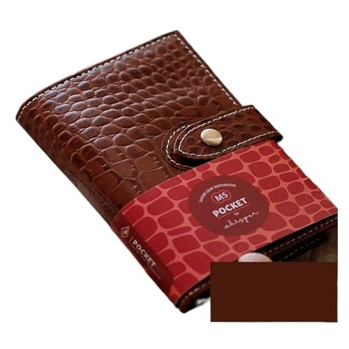 ZHOUXYFDC Notizblock 2 stücke Lose-blatt-notizbuch Faux Leder Lose-blatt Reisenden Notebook Planer Journal Schule Büro Schreibwaren(M5 A8 EY Brown) von ZHOUXYFDC