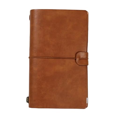 ZHOUXYFDC Notizblock 3 stücke PU Leder Lose Blatt Notebook Reisenden Journal Tagebuch Tragbare Reise Notizblock Tagebuch Notebook Stift Halter Rekord Buch Schreibwaren(Brown,M) von ZHOUXYFDC