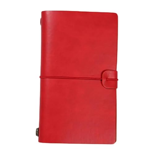 ZHOUXYFDC Notizblock 3 stücke PU Leder Lose Blatt Notebook Reisenden Journal Tagebuch Tragbare Reise Notizblock Tagebuch Notebook Stift Halter Rekord Buch Schreibwaren(Red,M) von ZHOUXYFDC