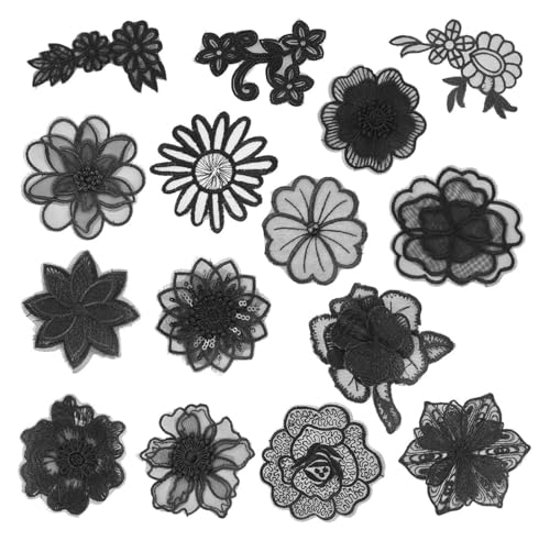 Bestickte Applikation, 15 Stile Organza Blumen Spitze Applikation 3D Stickerei Blumen Spitze Aufnäher Applikation Bestickte Applikation, 15 Stile Organza Blumen Spitze Applikation 3D Stickerei Blumen Spitze Aufnäher Applikation von ZHSH