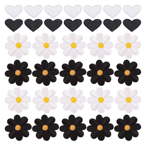 Bestickte Applikation, 60 Stk. Aufbügeln Sonnenblume Herz Aufnähernd Computerstickerei genäht Bestickte Applikation, 60 Stk. Aufbügeln Sonnenblume Herz Aufnähernd Computerstickerei genäht von ZHSH