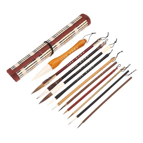 Kalligraphie-Set für Anfänger, chinesische Kalligraphie Pinselset, 1 Pinselset, Tintenstift, Pinsel, Rollständer, japanische Kunst von ZHSH