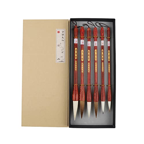 Kalligraphie-Set für Anfänger, chinesisches Kalligraphie-Pinsel-Set, Schreibpinsel für chinesische Kalligraphie, 6 Größen, Zeichenpinsel, traditionelle chinesische Marker Kalligraphie-Set für Anfänger, chinesisches Kalligraphie-Pinsel-Set, Schreibpinsel für chinesische Kalligraphie, 6 Größen, Zeichenpinsel, traditionelle chinesische Marker von ZHSH
