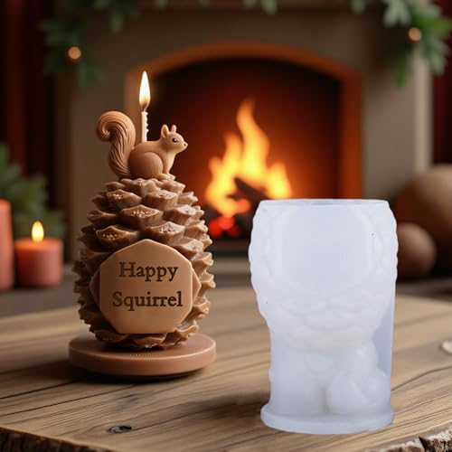 Silikon-Kerzenzapfenform für Weihnachten, 3D-Form, Epoxidharz, Gießen, Ornament, Form für Weihnachten, Backen, DIY, Urlaub, Party, Tischdekoration, Basteln (1 Stück) von ZHUIGUANGZE