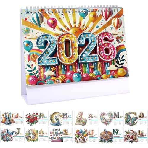 Diamonds Painting Kalender 2026, Diamant Malerei Calendar Stehtisch Tischkalender, Januar 2026 Bis Dezember Monatsplaner Für Teamkoordination, Schulplanung, Familienorganisation Diamonds Painting Kalender 2026, Diamant Malerei Calendar Stehtisch Tischkalender, Januar 2026 Bis Dezember Monatsplaner Für Teamkoordination, Schulplanung, Familienorganisation von ZHUMCCY
