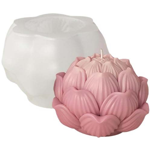 Lotusblume Kerzenform, Duftkerze Silikonform 3-D Blumen Kerzen Silikonform Blumen Kerzenform Silikonformen Gießformen Für Seife, Kerzen, Fondant Lotusblume Kerzenform, Duftkerze Silikonform 3-D Blumen Kerzen Silikonform Blumen Kerzenform Silikonformen Gießformen Für Seife, Kerzen, Fondant von ZHUMCCY