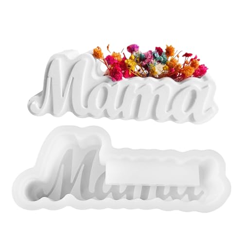 Silikonformen Gießformen, Mama Silikonformen Buchstaben Vase Silikonform Gießform Mama Geschenk Halter Für Blumen, Stift, Sukkulente Silikonformen Gießformen, Mama Silikonformen Buchstaben Vase Silikonform Gießform Mama Geschenk Halter Für Blumen, Stift, Sukkulente von ZHUMCCY