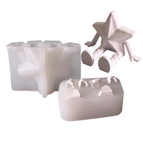 Silikonformen Gießformen Weihnachten, Weihnachtskerzen Silikonform 3D Kerzenform Weihnachts Ornament Gussformen Für Handgemachte Seifen Aromatherapie Kerzen Kunsthandwerk von ZHUMCCY