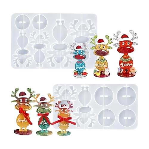 Stehende Rentier Silikonforme, Silikonformen Gießformen Elch Weihnachtsdekoration Form Für Geschenke, Tischnamen, Winterpartys Tischdekoration Stehende Rentier Silikonforme, Silikonformen Gießformen Elch Weihnachtsdekoration Form Für Geschenke, Tischnamen, Winterpartys Tischdekoration von ZHUMCCY