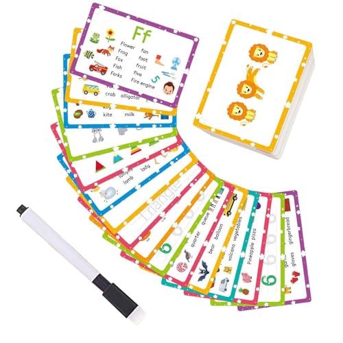 ZHUMCCY Alphabet Lernkarten Für Kleinkinder - Sinnesfördernde Buchstabenerkennung Karteikarte | Frühkindliches Lernspielzeug Für Unterwegs Kindergarten Zuhause von ZHUMCCY
