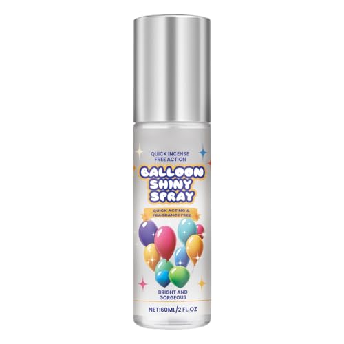 ZHUMCCY Ballonglanz Spray,Ballon Politur Spray 60ml | Glanznebel Deko Ballon Aufheller Für Geburtstag Zuhause Outdoor Indoor Festival Party Hochzeit von ZHUMCCY