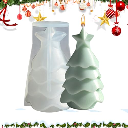 ZHUMCCY Christmas Resin Formen | Weihnachtsbaumförmige Deko Silikonform Für Desktop - Einfache Entformung Für Gips Kerzen Seife Epoxidharz Seifen Heimdekoration ZHUMCCY Christmas Resin Formen | Weihnachtsbaumförmige Deko Silikonform Für Desktop - Einfache Entformung Für Gips Kerzen Seife Epoxidharz Seifen Heimdekoration von ZHUMCCY