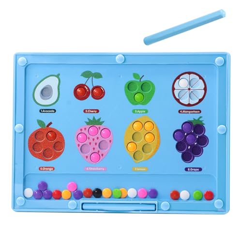 ZHUMCCY Magnetfarbe und Zählerlabyrinth, Magnetic Labyrinth Board,STEM Educational Sensory Games - Fruchtfarbe Lernspielzeug für Kleinkind -Vorschulkunden -Konzentrationstraining für Kinder Mädchen von ZHUMCCY