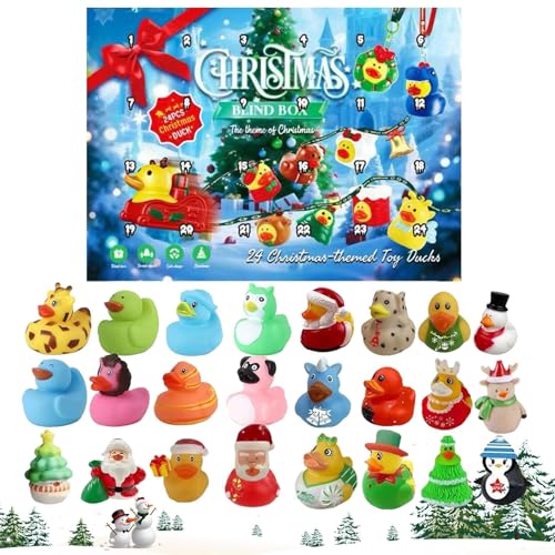 ZHUMCCY Weihnachtsentchen,Tierische Adventszeit - 24 Stück Adventskalender Box Spielzeug für Feiertagsdekoration Babyparty Geschenk ZHUMCCY Weihnachtsentchen,Tierische Adventszeit - 24 Stück Adventskalender Box Spielzeug für Feiertagsdekoration Babyparty Geschenk von ZHUMCCY