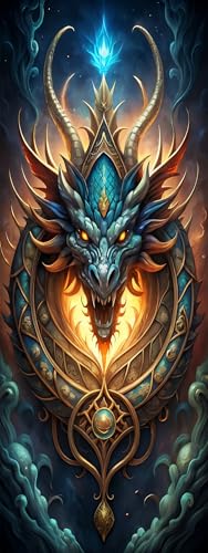 ZHUMUTO Diamond Painting Extra Groß XXL Bilder Set Erwachsene,60x160 cm/23,6x63 Zoll Drache A,5D Diamant Painting Bilder Erwachsene mit Zubehör Für Wanddekorationen von ZHUMUTO