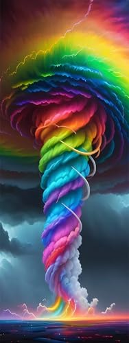 ZHUMUTO Diamond Painting Extra Groß XXL Bilder Set Erwachsene,60x160 cm Abstrakt Farbe Tornado,5D Diamant Painting Bilder Erwachsene mit Zubehör Für Wanddekorationen von ZHUMUTO