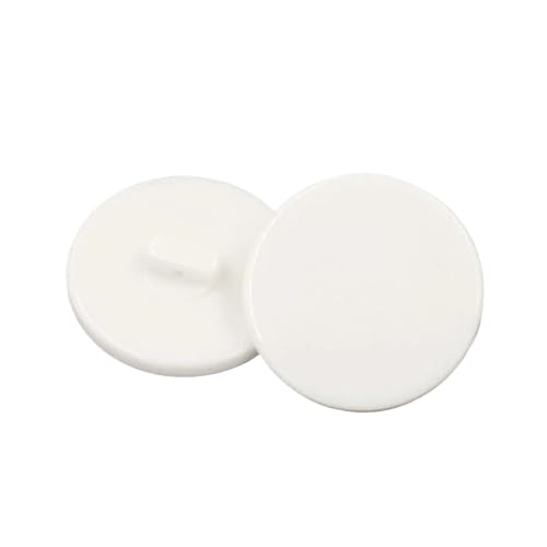 Knöpfe aus Kunstharz, hochwertige Knöpfe für Damen und Herren, Wollmantel, Anzug, Windbreaker, Menge: 20 Stück, Größe 10 - 34 mm (mattweiß, 20 mm) von ZHUNQU
