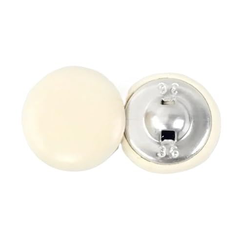 Kunstlederknöpfe, Jackendekorationen, runde Griffknöpfe, Bekleidungszubehör, Menge: 50 Stück, Größe 11–28 mm (Beige, 25 mm) von ZHUNQU