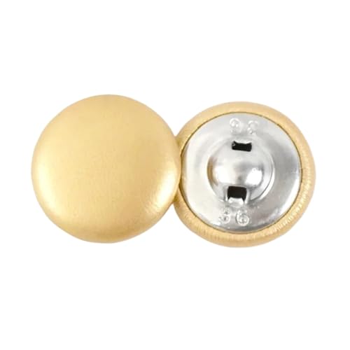 Kunstlederknöpfe, Jackendekorationen, runde Griffknöpfe, Bekleidungszubehör, Menge: 50 Stück, Größe 11–28 mm (Gold, 25 mm) von ZHUNQU