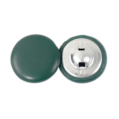 Kunstlederknöpfe, Jackendekorationen, runde Griffknöpfe, Bekleidungszubehör, Menge: 50 Stück, Größe 11–28 mm (Grün, 11 mm) von ZHUNQU