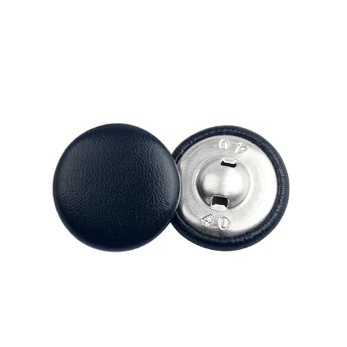 Kunstlederknöpfe, Jackendekorationen, runde Griffknöpfe, Bekleidungszubehör, Menge: 50 Stück, Größe 11–28 mm (Marineblau, 20 mm) von ZHUNQU