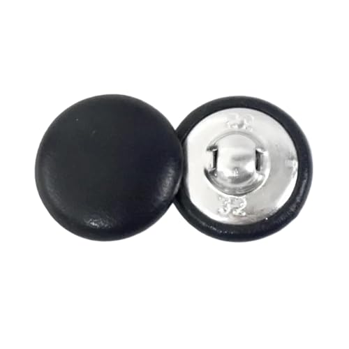 Kunstlederknöpfe, Jackendekorationen, runde Griffknöpfe, Bekleidungszubehör, Menge: 50 Stück, Größe 11–28 mm (Schwarz, 11 mm) von ZHUNQU