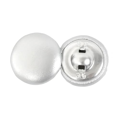 Kunstlederknöpfe, Jackendekorationen, runde Griffknöpfe, Bekleidungszubehör, Menge: 50 Stück, Größe 11–28 mm (Silber, 23 mm) von ZHUNQU