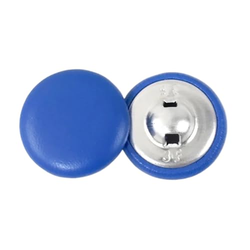 Kunstlederknöpfe, Jackendekorationen, runde Griffknöpfe, Bekleidungszubehör, Menge: 50 Stück, Größe 11–28 mm (blau, 20 mm) von ZHUNQU