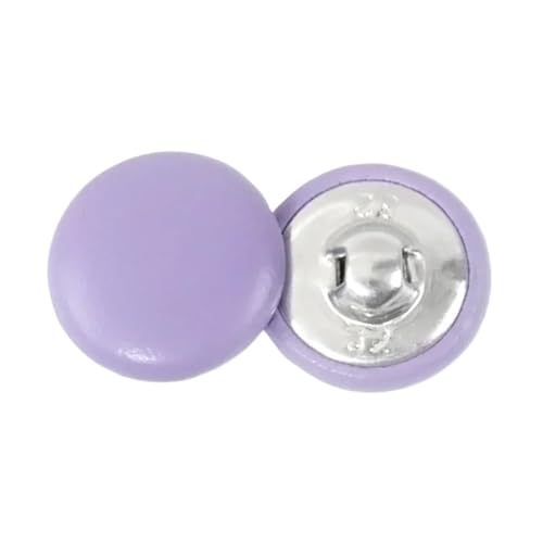 Kunstlederknöpfe, Jackendekorationen, runde Griffknöpfe, Bekleidungszubehör, Menge: 50 Stück, Größe 11–28 mm (lila, 25 mm) von ZHUNQU