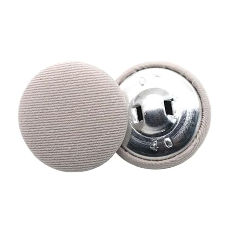 Runde Stoffbeutel, Metallknöpfe, Kleider-, Hemd-, Stoff-Schaft, Nähzubehör, Kleidung, DIY, 10 Stück, Größe 11 mm-25 mm, Beige, 18 mm Runde Stoffbeutel, Metallknöpfe, Kleider-, Hemd-, Stoff-Schaft, Nähzubehör, Kleidung, DIY, 10 Stück, Größe 11 mm-25 mm, Beige, 18 mm von ZHUNQU