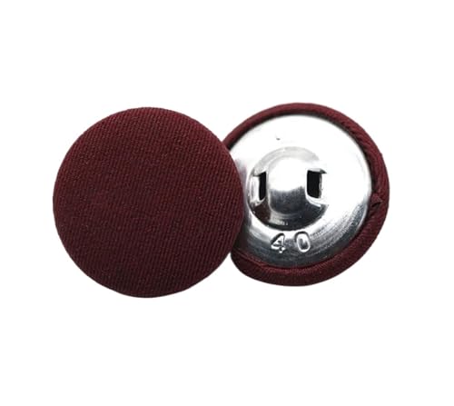 Runde Stoffbeutel, Metallknöpfe, Kleider-, Hemd-, Stoff-Schaft, Nähzubehör, Kleidung, DIY, 10 Stück, Größe 11 mm-25 mm, Kastanienbraun, 18 mm Runde Stoffbeutel, Metallknöpfe, Kleider-, Hemd-, Stoff-Schaft, Nähzubehör, Kleidung, DIY, 10 Stück, Größe 11 mm-25 mm, Kastanienbraun, 18 mm von ZHUNQU