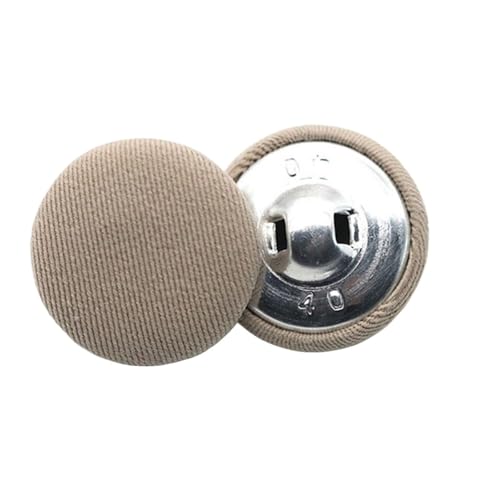 Runde Stoffbeutel, Metallknöpfe, Kleider-, Hemd-, Stoff-Schaft, Nähzubehör, Kleidung, DIY, 10 Stück, Größe 11 mm-25 mm, Khaki, 18 mm Runde Stoffbeutel, Metallknöpfe, Kleider-, Hemd-, Stoff-Schaft, Nähzubehör, Kleidung, DIY, 10 Stück, Größe 11 mm-25 mm, Khaki, 18 mm von ZHUNQU