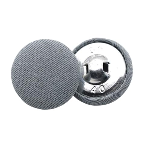 Runde Stoffbeutel, Metallknöpfe, Kleider-, Hemd-, Stoff-Schaft, Nähzubehör, Kleidung, DIY, 10 Stück, Größe 11 mm - 25 mm (Blau, 11 mm) von ZHUNQU