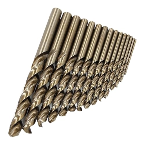 Spiralbohrer-Set mit geradem Schaft, 15-teilig, 1,5–10 mm, Schnellarbeitsstahl, Vollschliff-Lochschneidwerkzeuge(2mm) von ZHUNQU