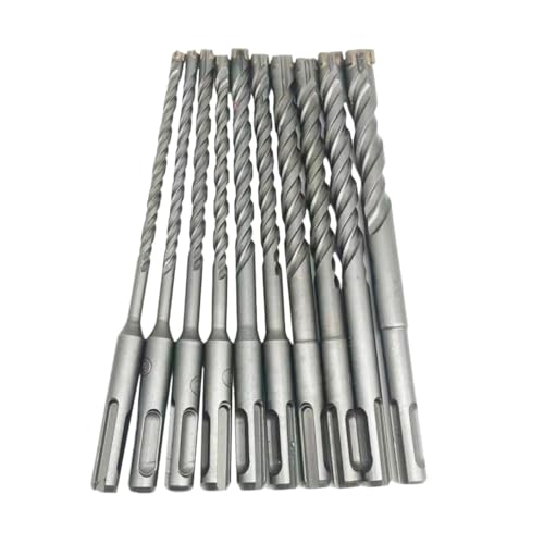2PCS Elektrische Hammer Auswirkungen Bohrer Beton 4-Blatt Bohrer Set(Rounded handle 6 x160mm/6.29in) von ZHUNTE