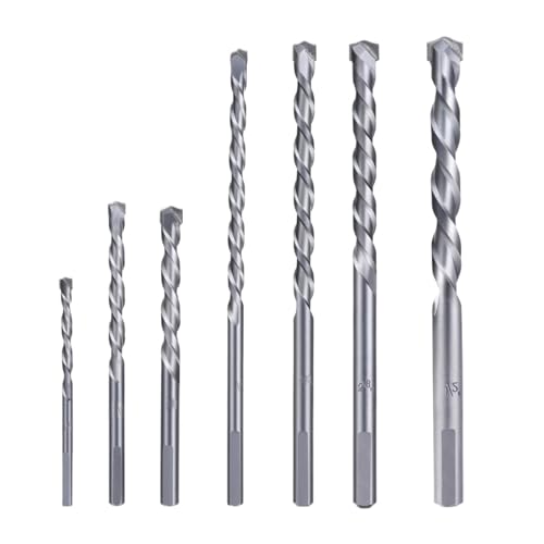 5 Pcs Multi-Zweck Dreieck Schaft Auger Bit Set for Fliesen Beton Block Glas(5/16"*100mm) von ZHUNTE