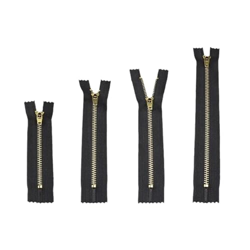 5 stücke Messing Metall Geschlossen Self-Locking Zipper Sliders for Nähen DIY Kleidung Nähen Zubehör(Dark,10cm) von ZHUNTE