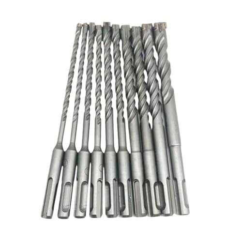 Elektrischer Hammerbohrer, 4-Schneider, Schlagbohrer-Set, 5-teilig, for Wand, Ziegel, Beton(Rounded handle 10 x160mm/6.29in) von ZHUNTE