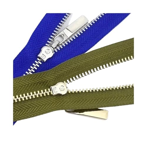 ZHUNTE 5 stücke Schneider DIY Nähen Metall-reißverschluss for Kleidung Jeans Zubehör(CamelSilver,20cm) von ZHUNTE