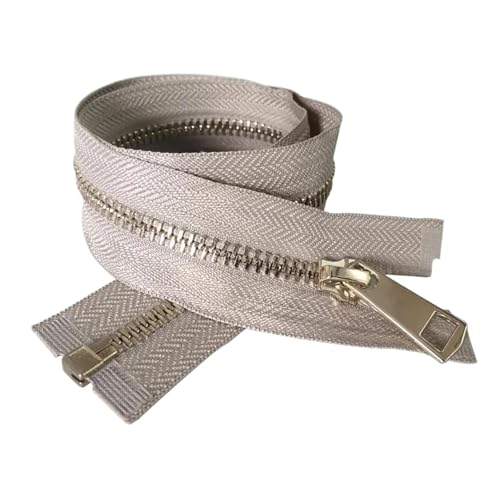 ZHUNTE Bunter Reißverschluss mit automatischer Verriegelung aus Metall, for Kleidung, Taschen, Schuhe, DIY, handgefertigtes Bastelzubehör, 10–80 cm(Beige,30cm) von ZHUNTE