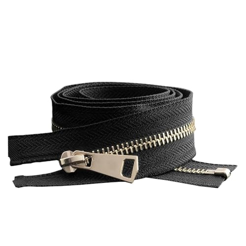 ZHUNTE Bunter Reißverschluss mit automatischer Verriegelung aus Metall, for Kleidung, Taschen, Schuhe, DIY, handgefertigtes Bastelzubehör, 10–80 cm(Black,30cm) von ZHUNTE