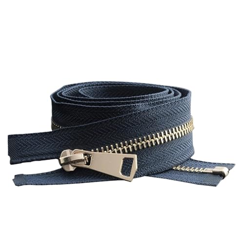 ZHUNTE Bunter Reißverschluss mit automatischer Verriegelung aus Metall, for Kleidung, Taschen, Schuhe, DIY, handgefertigtes Bastelzubehör, 10–80 cm(Navy,10cm) von ZHUNTE