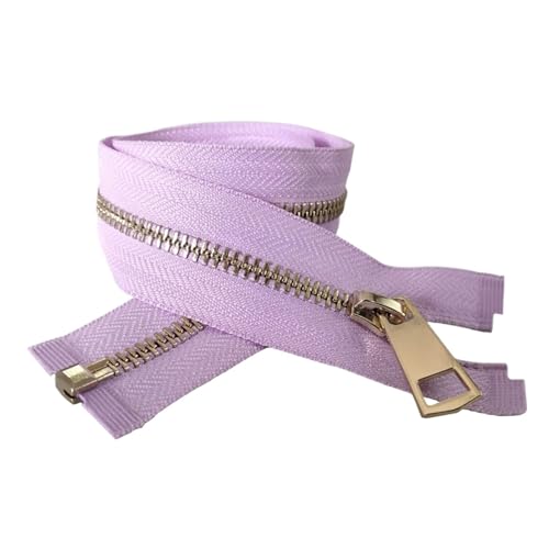 ZHUNTE Bunter Reißverschluss mit automatischer Verriegelung aus Metall, for Kleidung, Taschen, Schuhe, DIY, handgefertigtes Bastelzubehör, 10–80 cm(Purple,10cm) von ZHUNTE