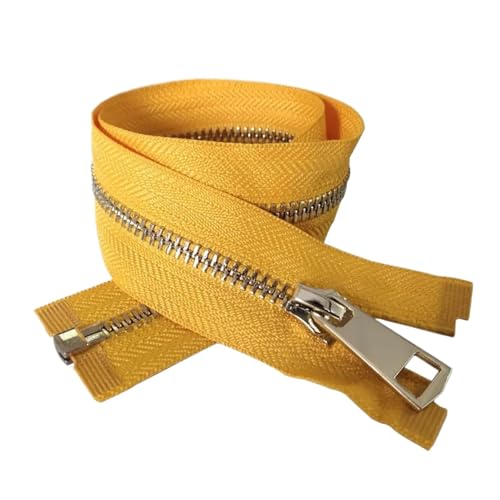 ZHUNTE Bunter Reißverschluss mit automatischer Verriegelung aus Metall, for Kleidung, Taschen, Schuhe, DIY, handgefertigtes Bastelzubehör, 10–80 cm(Yellow,30cm) von ZHUNTE